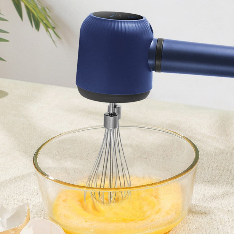 Mixer Electric fara Fir, Mixer pentru Oua Smantana Frisca, Maner Plastic, Usor de Utilizat si Depozitat, Cablu TYPE-C, 20 x 8.5 x 14.5 cm, Albastru Inchis