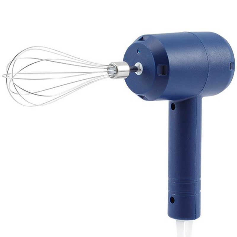 Mixer Electric fara Fir, pentru Uz Casnic, pentru Oua Smantana Frisca, Maner Plastic, Usor de Utilizat si Depozitat, 3 Accesorii, Albastru Inchis
