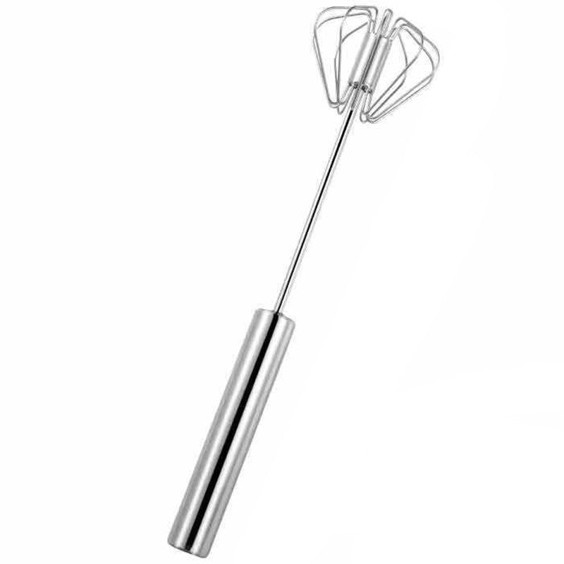 Mixer Manual, pentru Oua Smantana Frisca Aluat, Maner Otel Inoxidabil, Usor de Utilizat si Depozitat, 27 x 7 cm, Argintiu