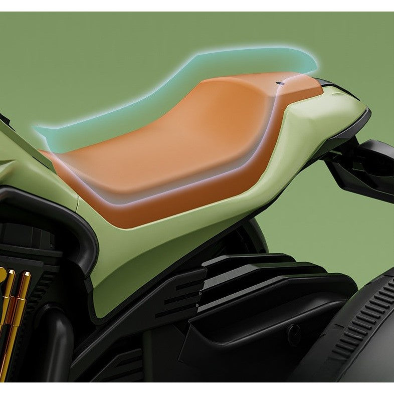 Motocicleta Electrica Flippy, cu Acumulator,  Bluetooth, Sistem Anti-Rasturnare, Sistem de Lumini si Sunet, 1-8 Ani, 93 x 48 x 63 cm, Verde