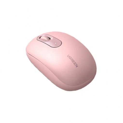 Mouse UGreen, "MU105" PC sau NB, wireless 2.4GHz, optic, 3/1 butoane/scroll, 2400 dpi, include baterie, roz "90686"