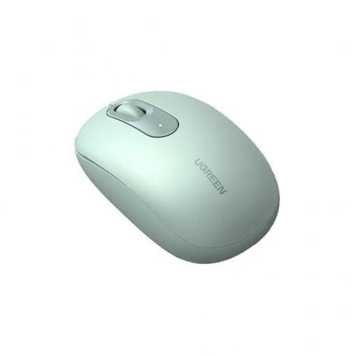 MOUSE Ugreen, "MU105" PC sau NB, wireless 2.4GHz, optic, 3/1 butoane/scroll, 2400 dpi, include baterie, verde "90672" - 6957303896721