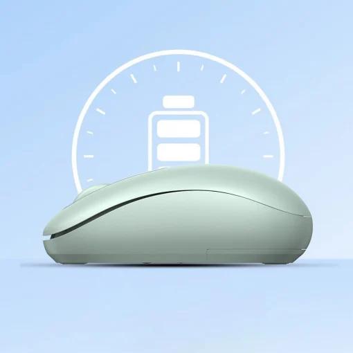 MOUSE Ugreen, "MU105" PC sau NB, wireless 2.4GHz, optic, 3/1 butoane/scroll, 2400 dpi, include baterie, verde "90672" - 6957303896721