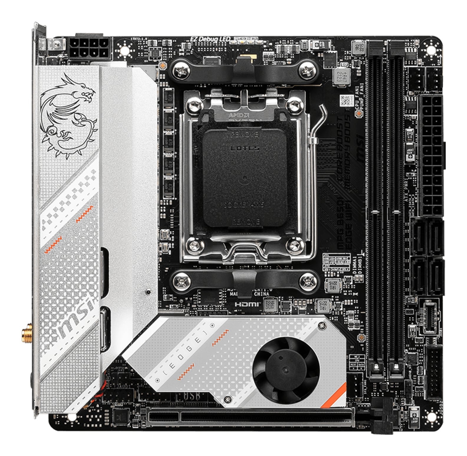Placa de baza MPG B650I EDGE WIFI AM5 2DDR5 mini-ITX "MPG B650I EDGE WIFI"