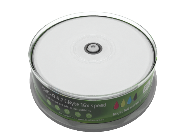 MediaRange DVD+R 16x Print Cake25 "MR408"