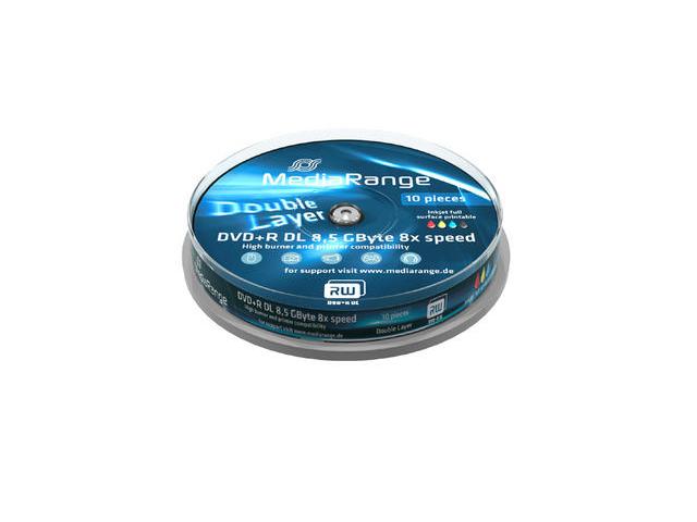MediaRange DVD+R Double Layer Print 8x Cake10 