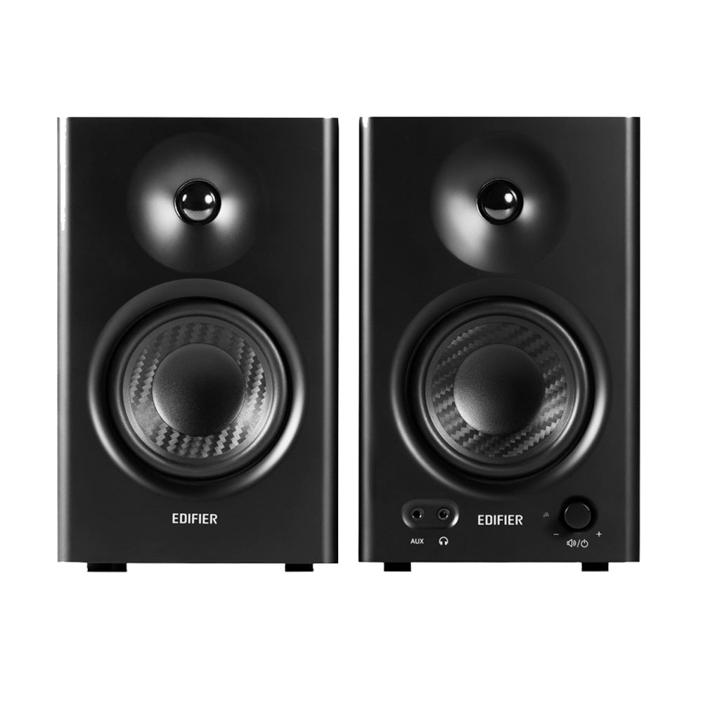 BOXE EDIFIER 2.0, RMS: 42W (2 x 21W), studio monitor, volum, bass, treble, intrare jack 6.35 TRS balanced, RCA, iesire casti, black, "MR4-BK"