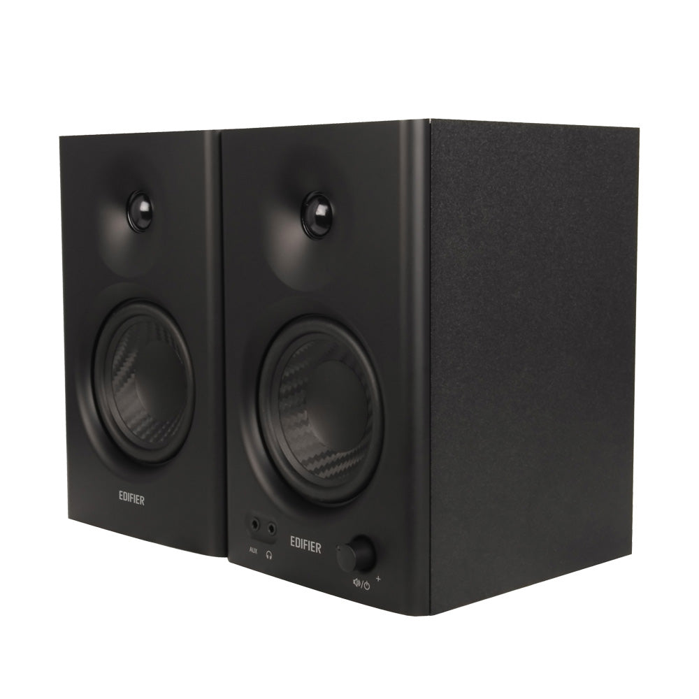 BOXE EDIFIER 2.0, RMS: 42W (2 x 21W), studio monitor, volum, bass, treble, intrare jack 6.35 TRS balanced, RCA, iesire casti, black, "MR4-BK"