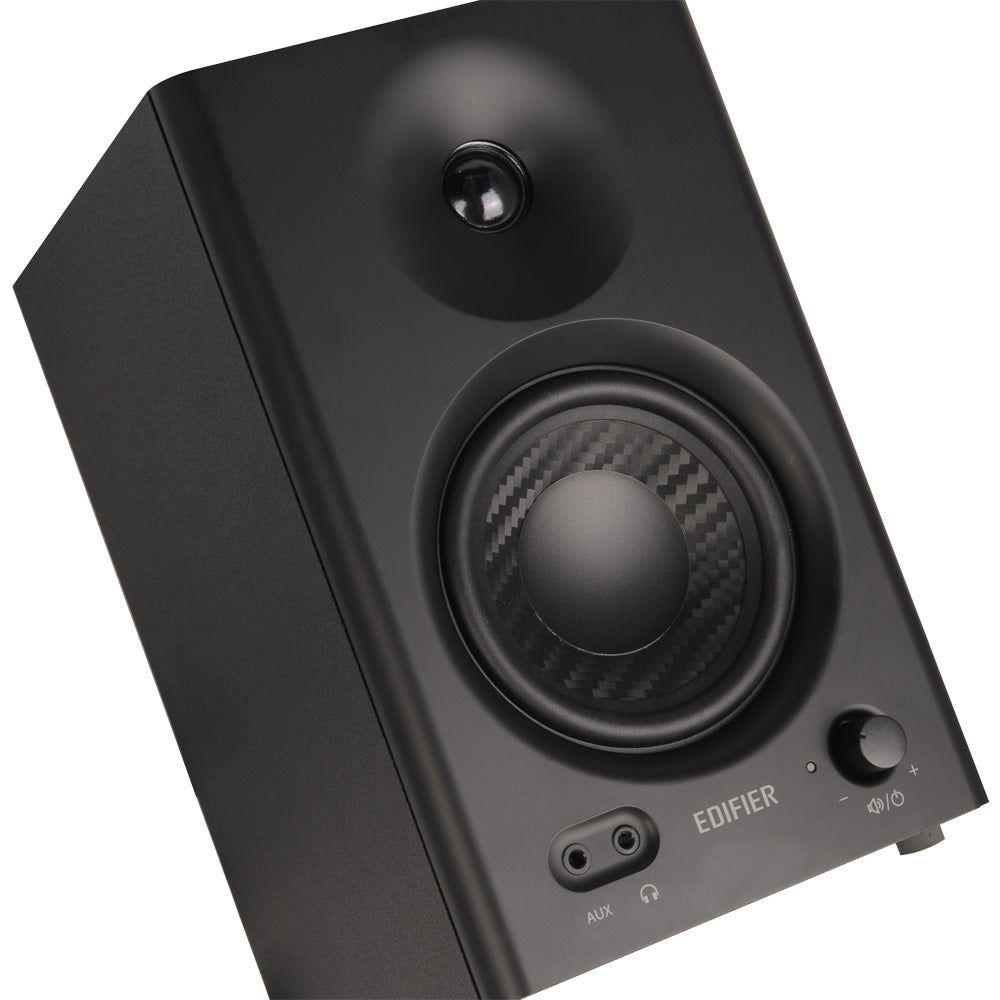 BOXE EDIFIER 2.0, RMS: 42W (2 x 21W), studio monitor, volum, bass, treble, intrare jack 6.35 TRS balanced, RCA, iesire casti, black, "MR4-BK"