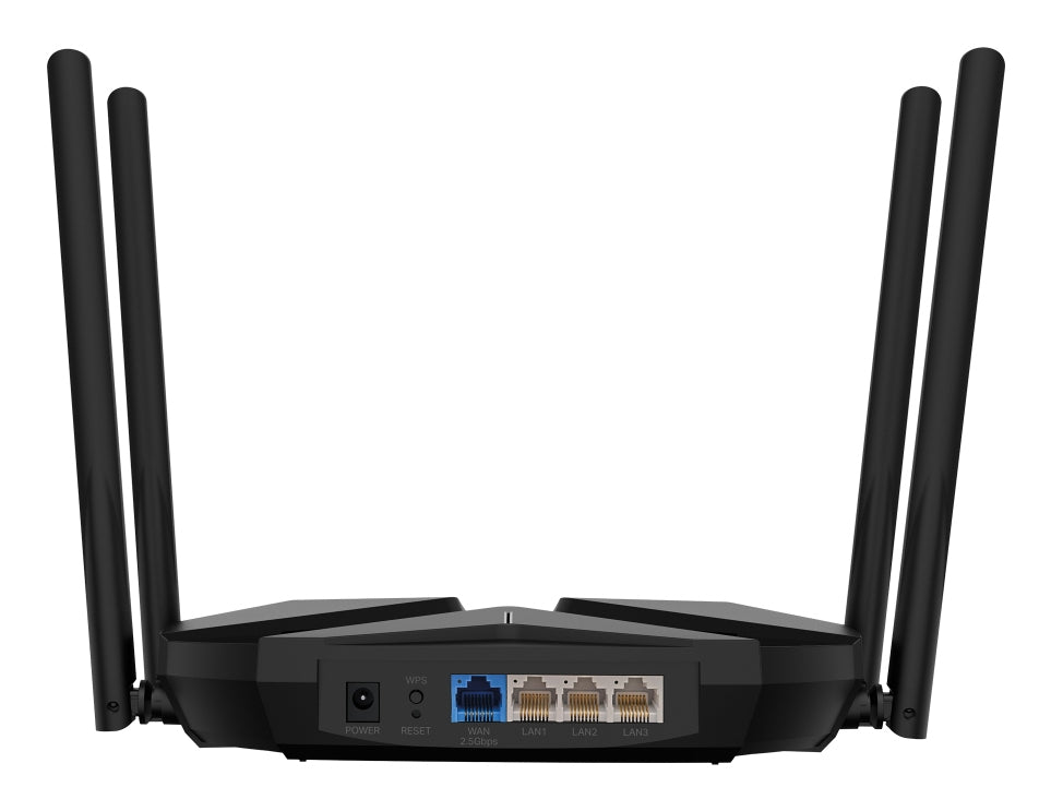 ROUTER MERCUSYS, AX3000, 1× 2.5 Gbps WAN port, 1× 2.5 Gbps LAN port si 3× GE LAN, dual band 2.4 / 5 Ghz, 4 x antene externe, "MR85X"