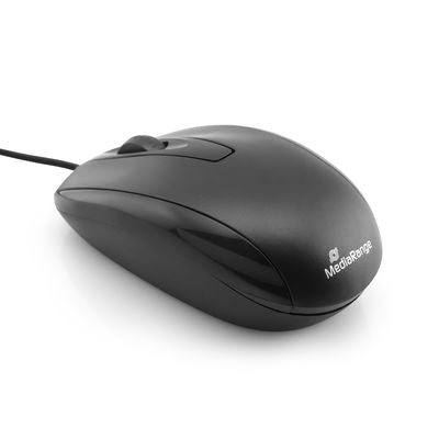 MediaRange Corded 3-button optical mouse, black "MROS211"