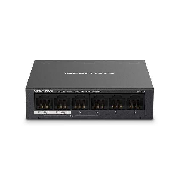 SWITCH MERCUSYS 6 porturi 10/100Mbps (dintre care 4 porturi PoE+) "MS106LP"