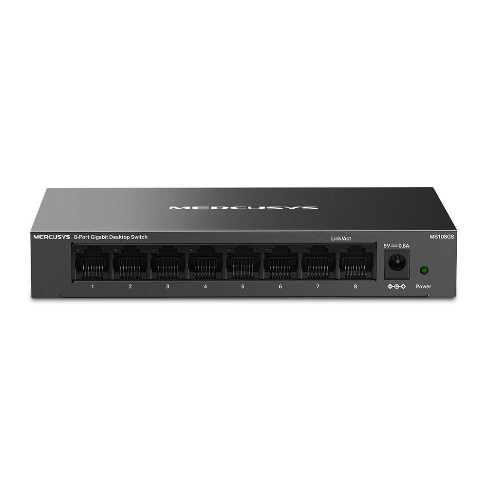 SWITCH MERCUSYS, porturi Gigabit x 8, unmanaged, carcasa metal, "MS108GS"