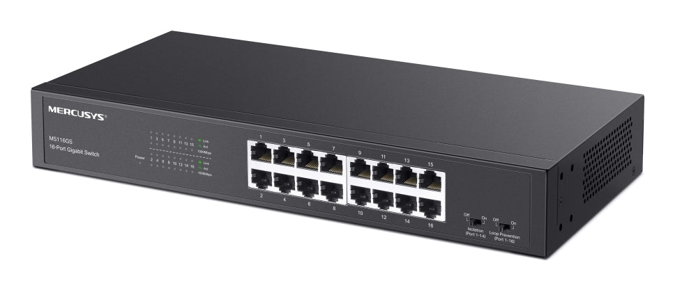 SWITCH MERCUSYS 16 porturi Gigabit, metalic "MS116GS"