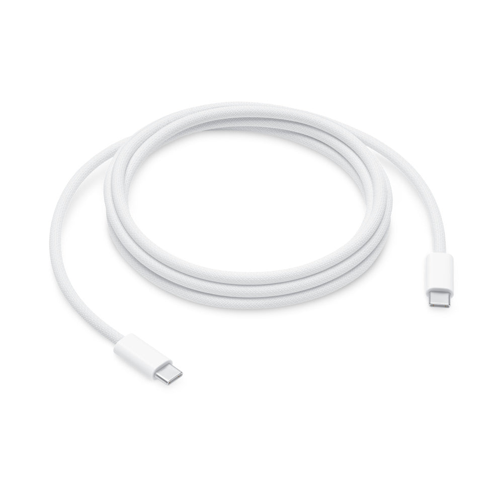 USB 2.0 charging cable, USB-C plug > USB-C plug (white, 2 meters, sleeved, charging with up to 240 watts) "MU2G3"