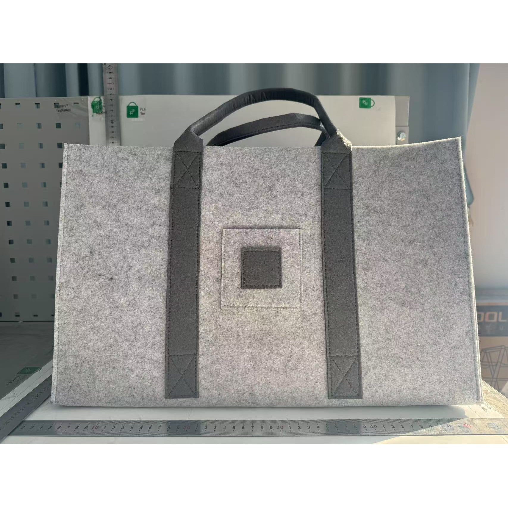 Cos Multifunctional pentru Rufe Murdare, Cos Depozitare, Gri, 50x34x32, Geanta Durabila pentru Lemne si Accesorii