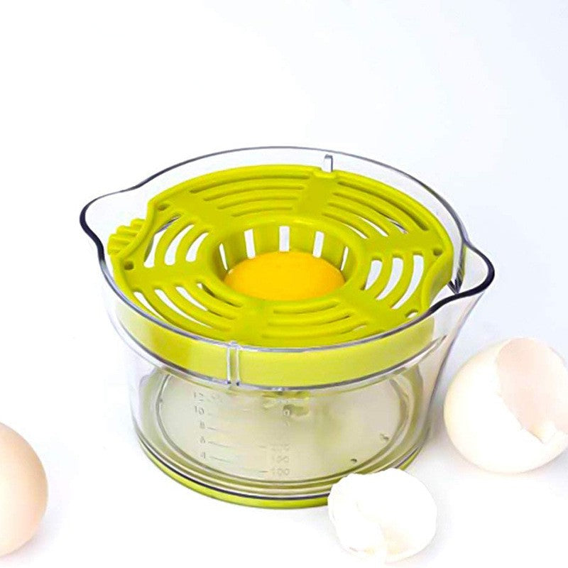 Storcator de Fructe 2 in 1, cu Razatoare si Separator Ou, 14.8 x 8 x 13 cm, Verde