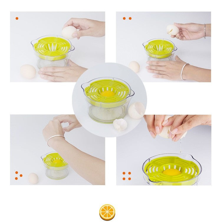 Storcator de Fructe 2 in 1, cu Razatoare si Separator Ou, 14.8 x 8 x 13 cm, Verde
