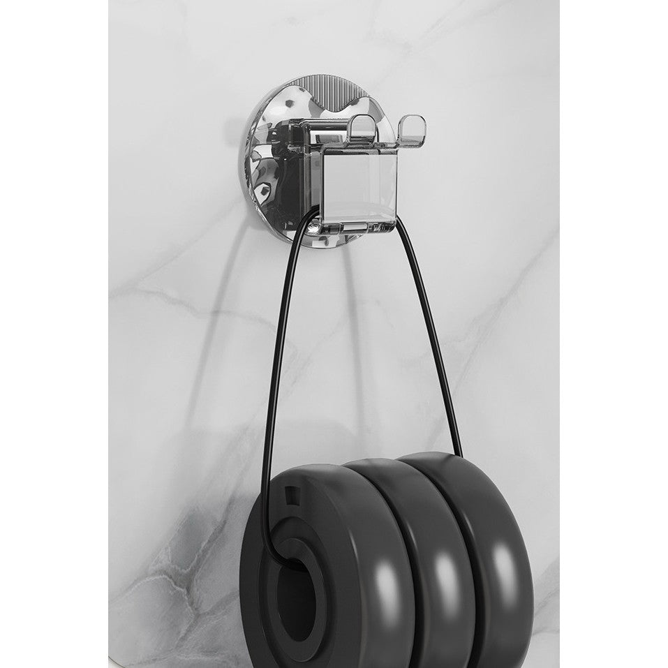 Suport Multifunctional 2 in 1, Pahar si Suport pentru Periuta de Dinti, Plastic, Dimensiune: 10.4 x 7.3 x 7.3 cm, Maro Galbui