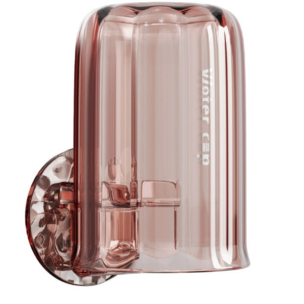 Suport Multifunctional 2 in 1, Pahar si Suport pentru Periuta de Dinti, Plastic, Dimensiune: 10.4 x 7.3 x 7.3 cm, Roz