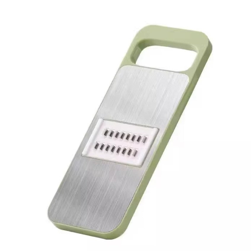 Set Multifunctional din 7 Piese, pentru Taierea si Maruntirea Legumelor, Uz Casnic,din Otel Inoxidabil, Gri-Verde