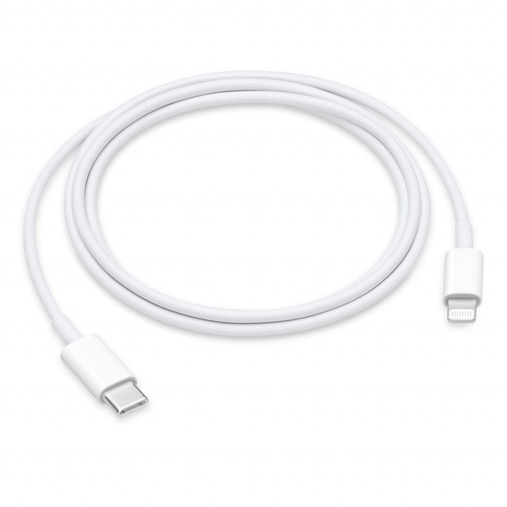 Cablu alimentare si date smartphone Apple, Lightning (T) la USB Type-C (T), cauciuc, lungime 1 m, alb, 