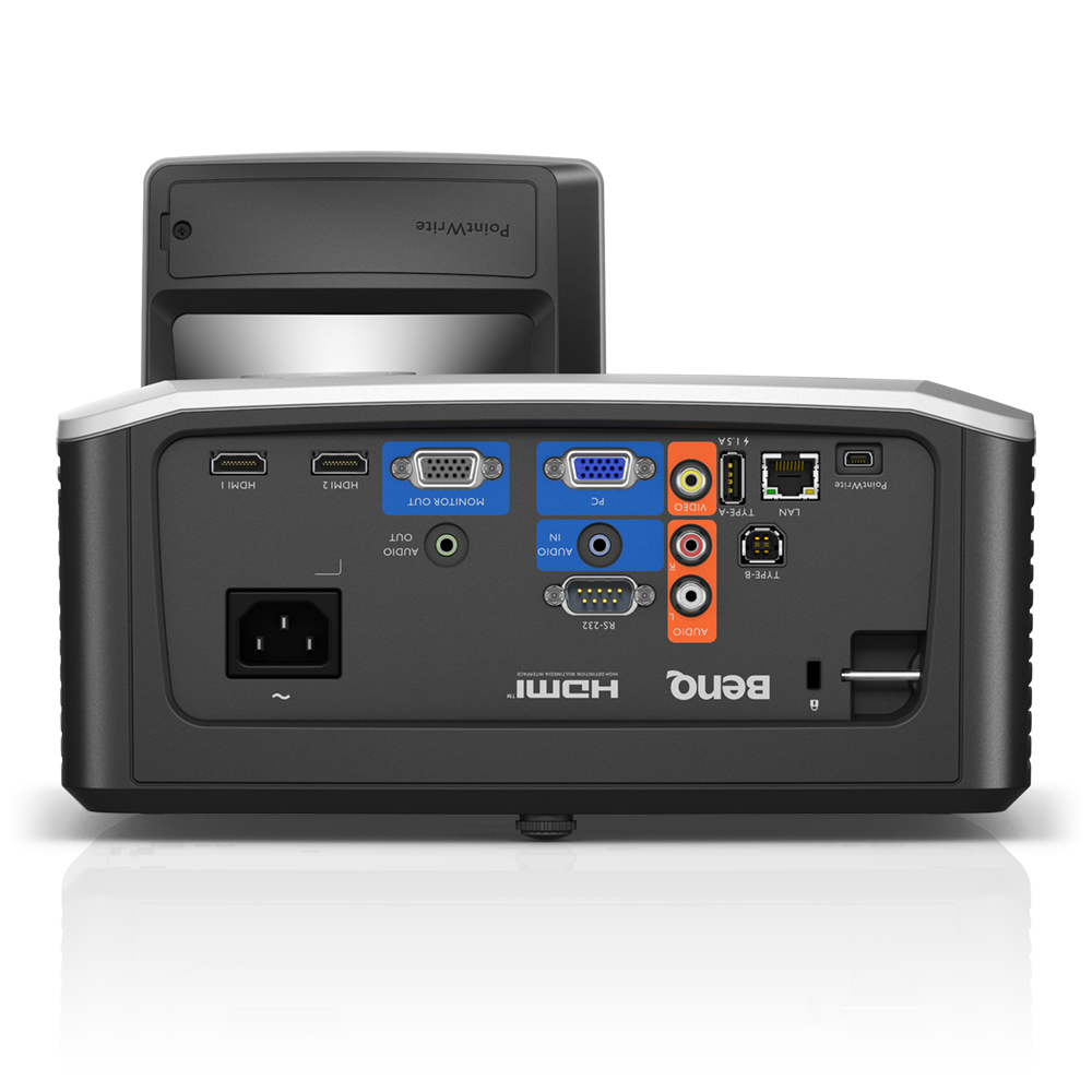 Proiector Benq, DLP 1280x800, 3500 lum, 16:10, 10.000:1, 5.000 ore, D-sub, RCA, HDMI,RJ45,USB-A, USB-B, RS232, 2x10W, audio
