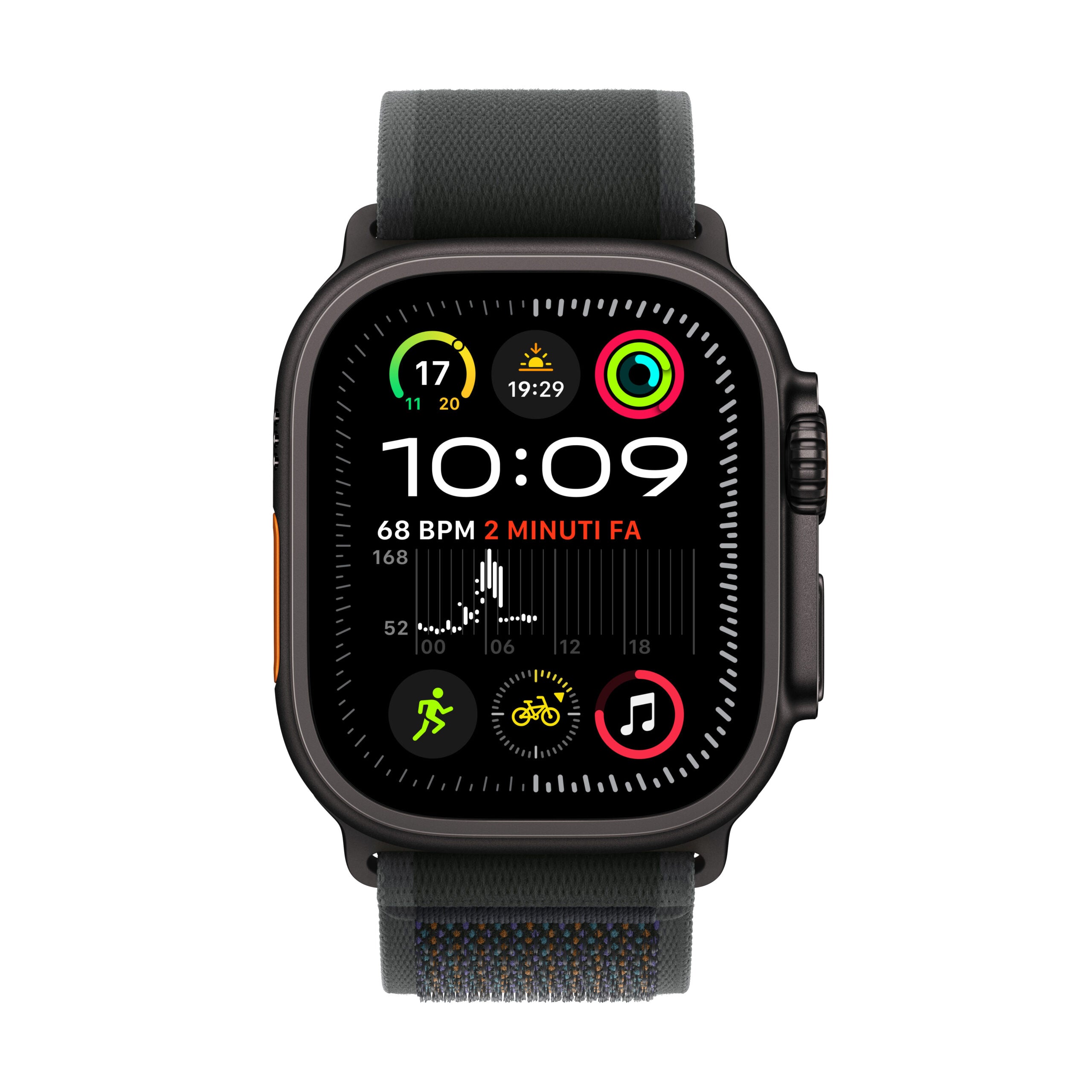 Watch Ultra 2 v2, Cellular 49mm Black Titanium Case with Black Trail Loop - M/L "MX4V3WB/A"