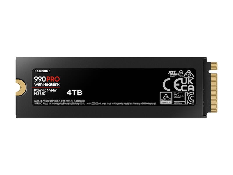 SSD Samsung 990 PRO SSD Heatsink 4TB M.2 NVMe "MZ-V9P4T0CW"
