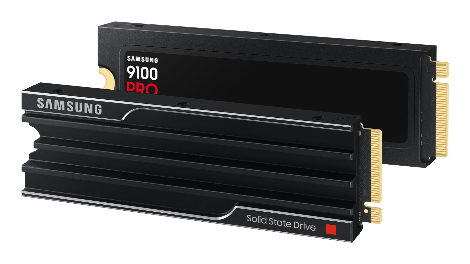 SAMSUNG 9100 PRO SSD Heatsink NVMe M.2 1TB PCIe 5.0 14.700 MB/s Read 13.300 MB/s Write Internal SSD for PC-Gaming and video editing "MZ-VAP1T0CW"