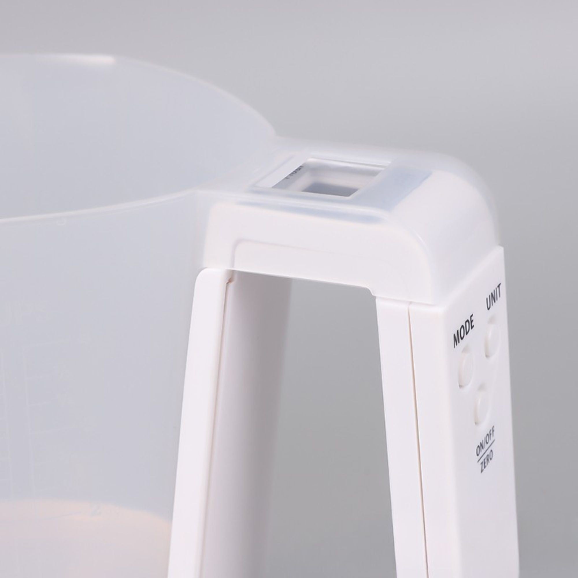 Cantar de Bucatarie 2 in 1, Model Electronic, Tip Cana Gradata cu Masurare, pentru Lichide si Solide, Display Automat, 21.5 x 14.3 x 15 cm, Alb