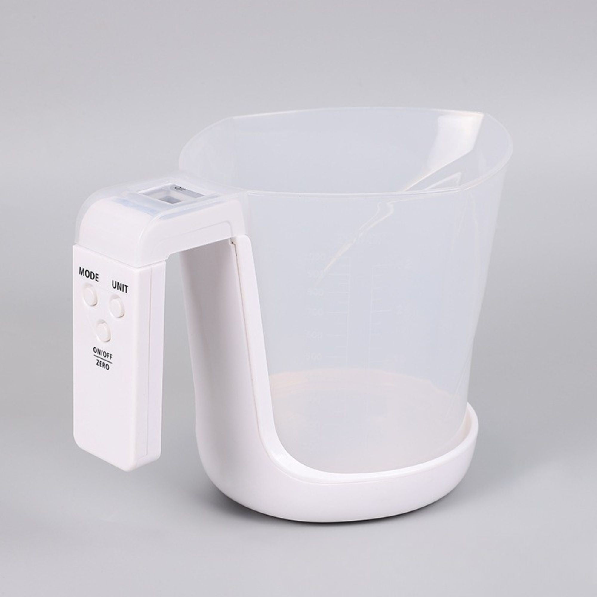 Cantar de Bucatarie 2 in 1, Model Electronic, Tip Cana Gradata cu Masurare, pentru Lichide si Solide, Display Automat, 21.5 x 14.3 x 15 cm, Alb