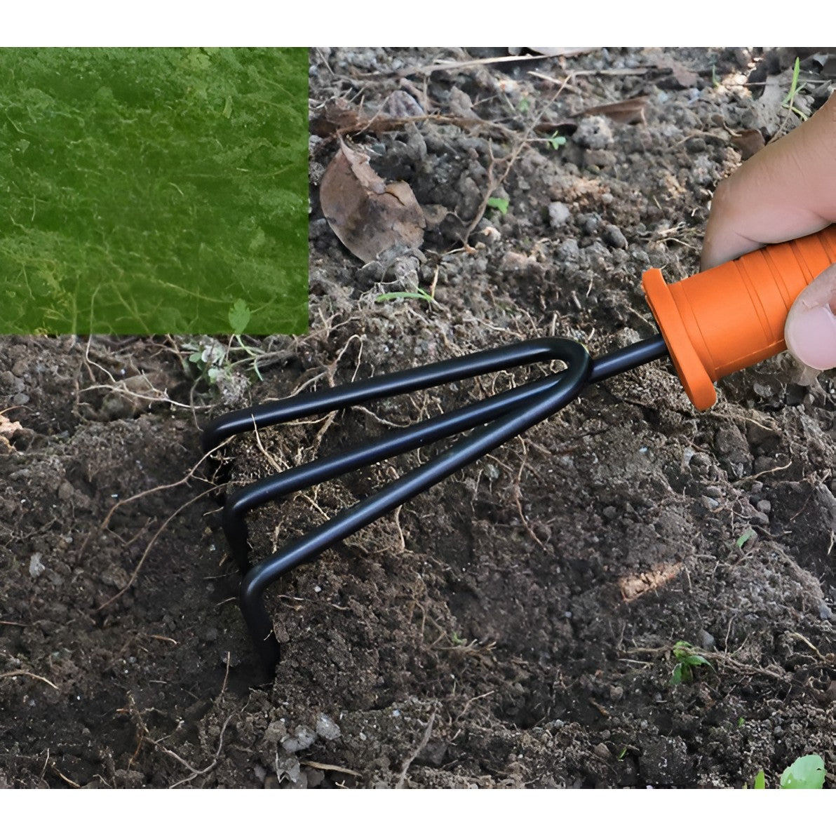 Set 12 Unelte de Gradina, pentru Plantare Prelucrare Sol si Ingrijire Plante, Manere Portocalii, Material PVC si Cardboard, Cutie Inclusa, 37x28 cm, Negru