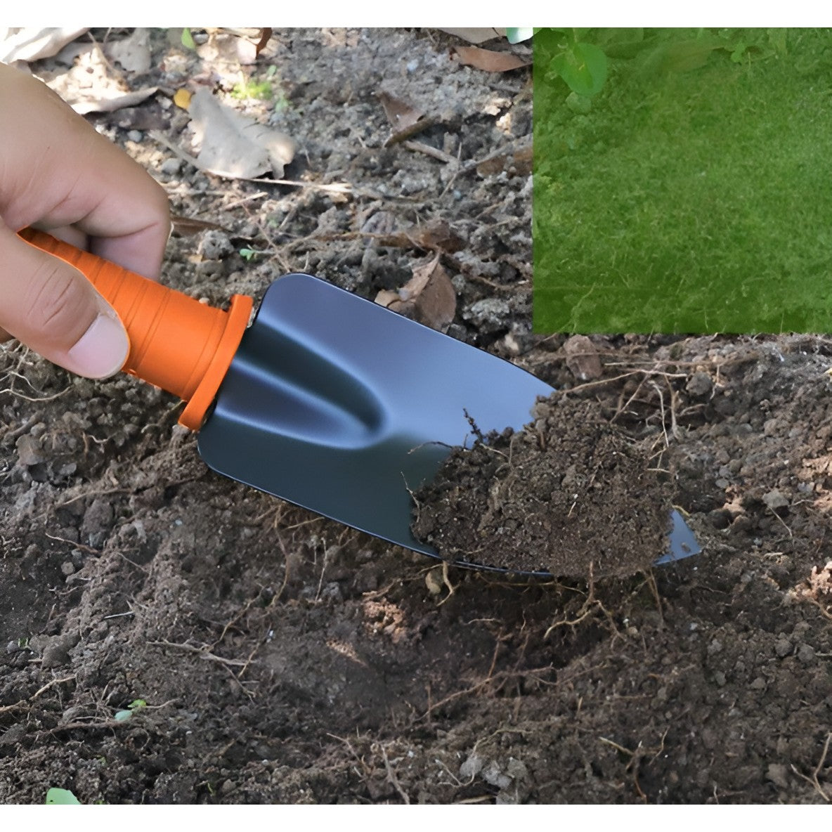 Set 12 Unelte de Gradina, pentru Plantare Prelucrare Sol si Ingrijire Plante, Manere Portocalii, Material PVC si Cardboard, Cutie Inclusa, 37x28 cm, Negru