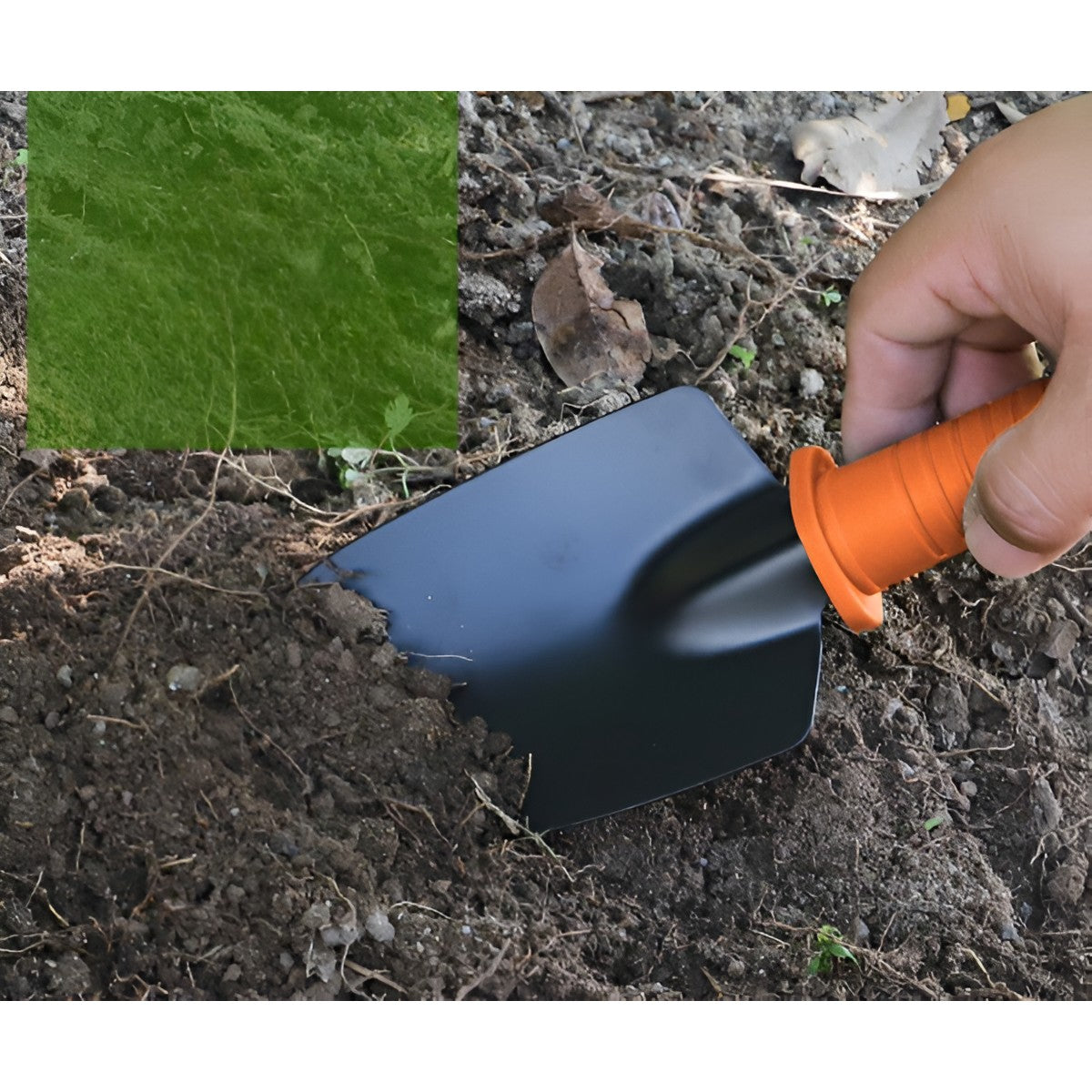 Set 12 Unelte de Gradina, pentru Plantare Prelucrare Sol si Ingrijire Plante, Manere Portocalii, Material PVC si Cardboard, Cutie Inclusa, 37x28 cm, Negru