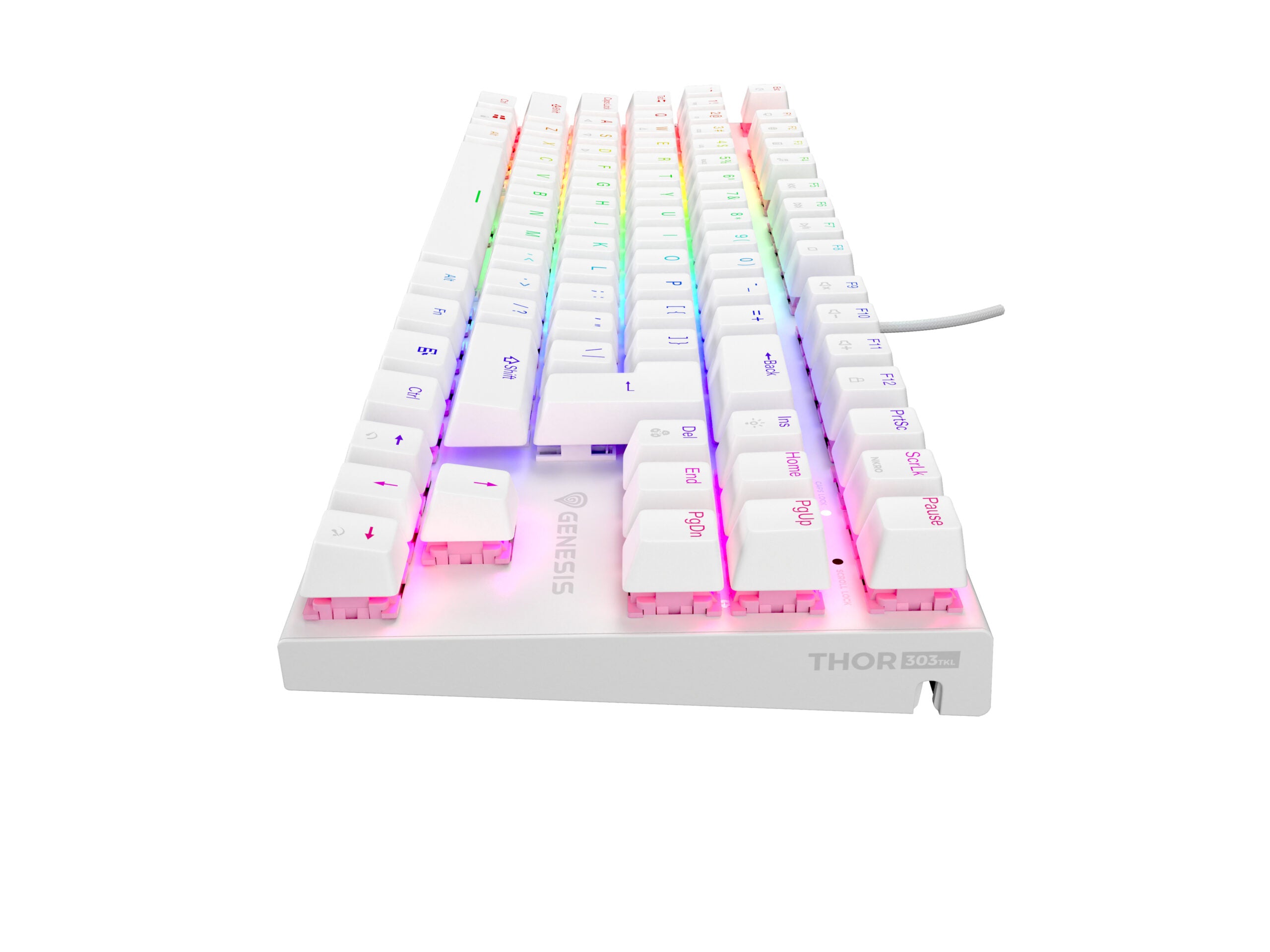 Tastatura Genesis Thor 303 TKL P alb "NKG-2063"