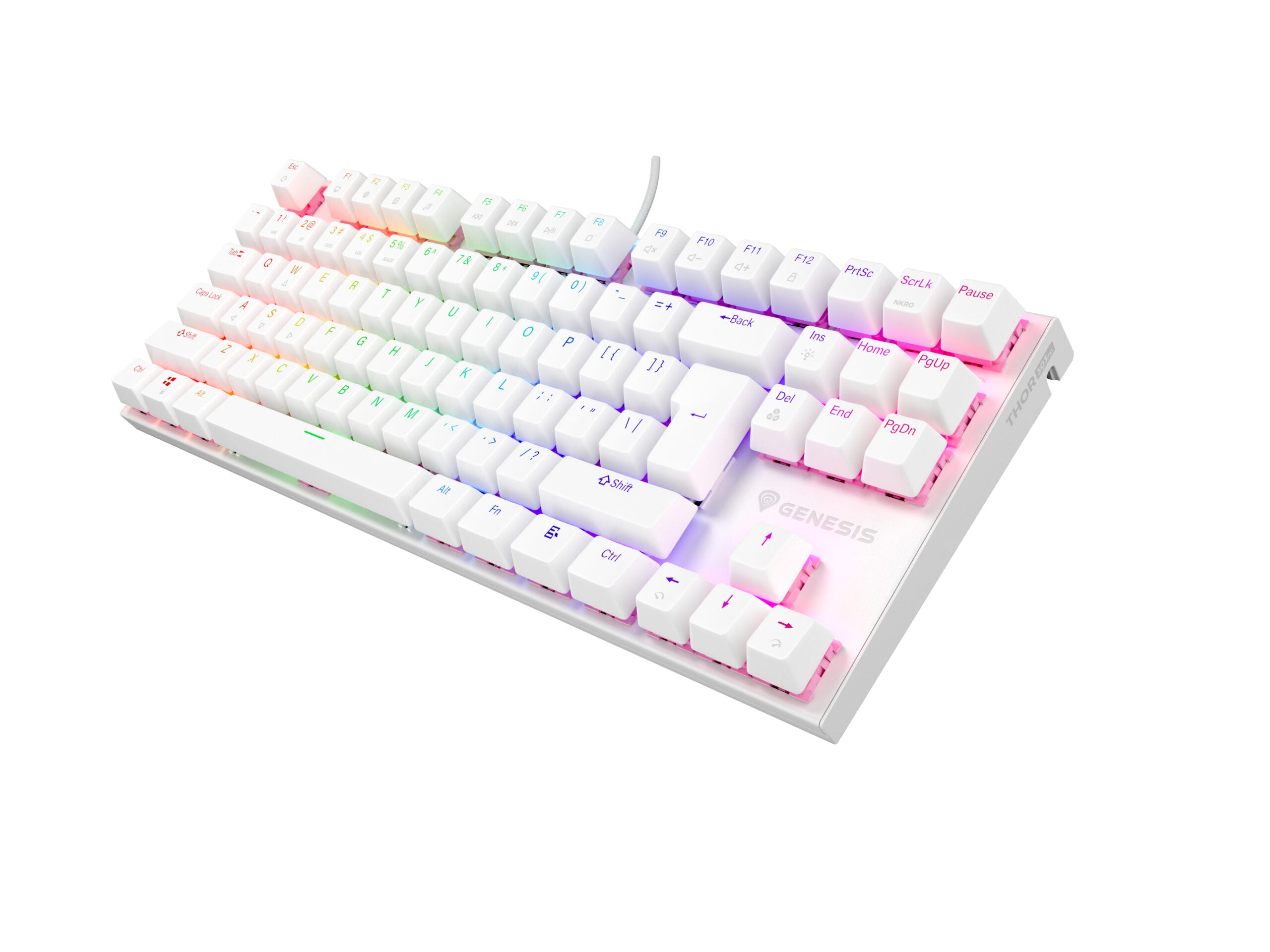Tastatura Genesis Thor 303 TKL P alb "NKG-2063"