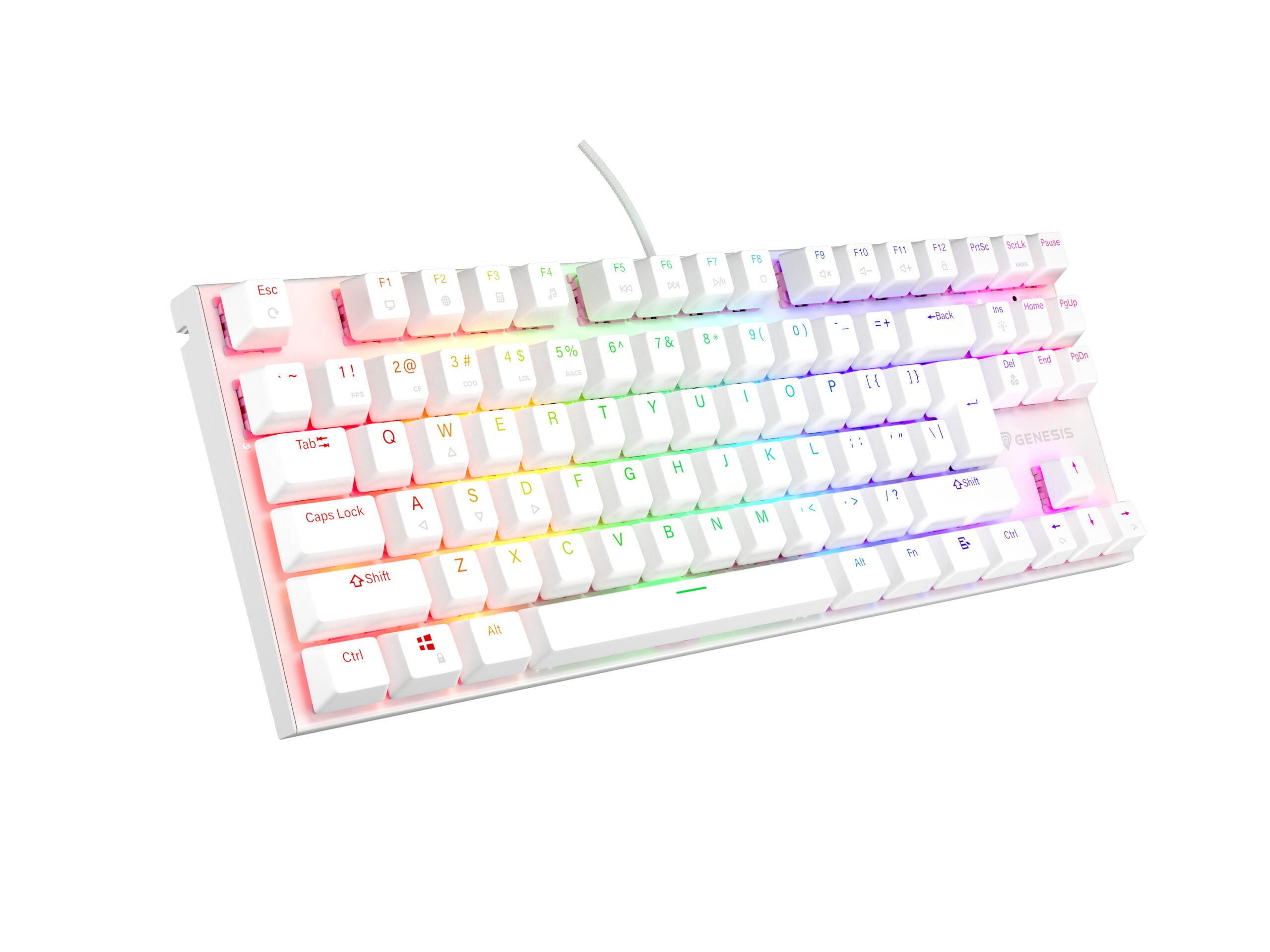 Tastatura Genesis Thor 303 TKL P alb "NKG-2063"