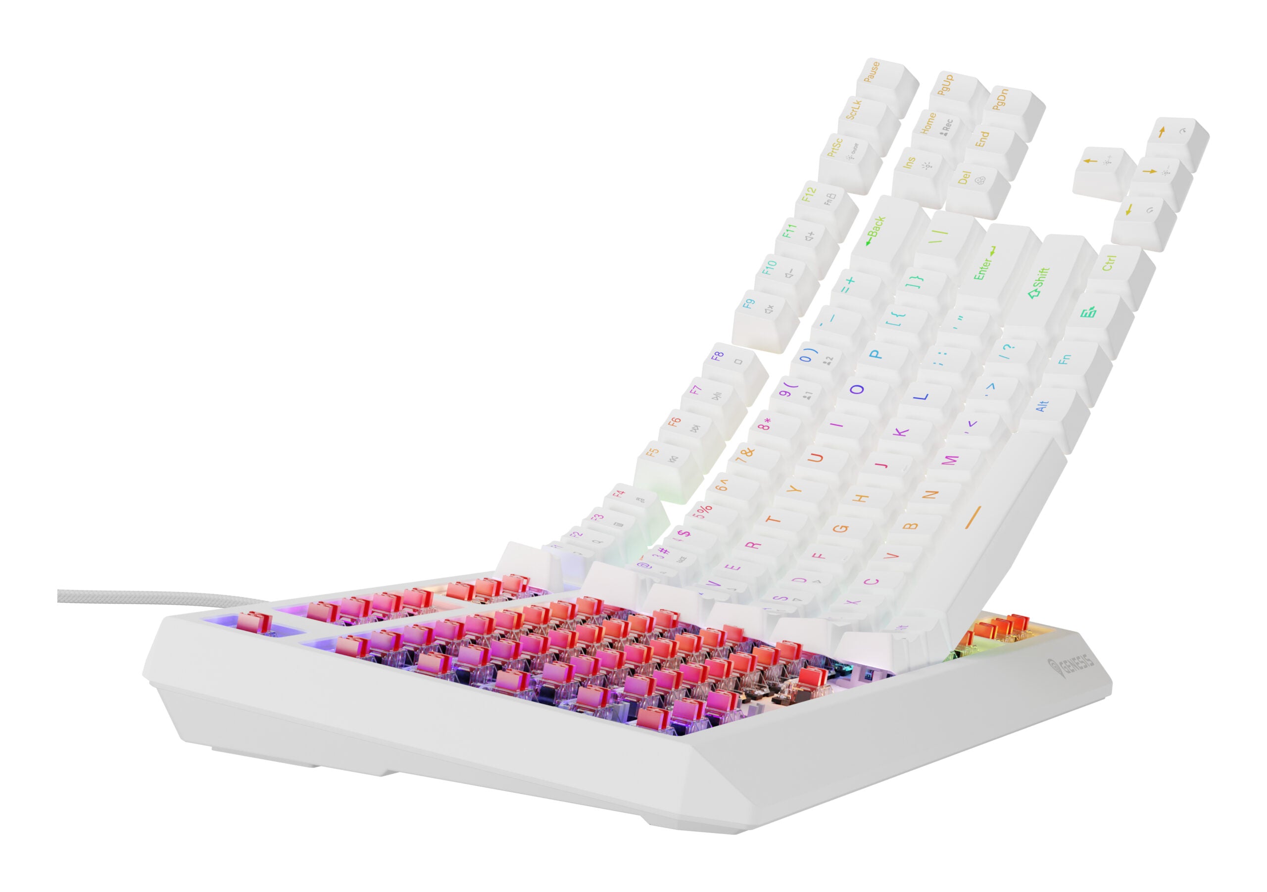Tastatura Genesis Thor 230 TKL R alb "NKG-2078"