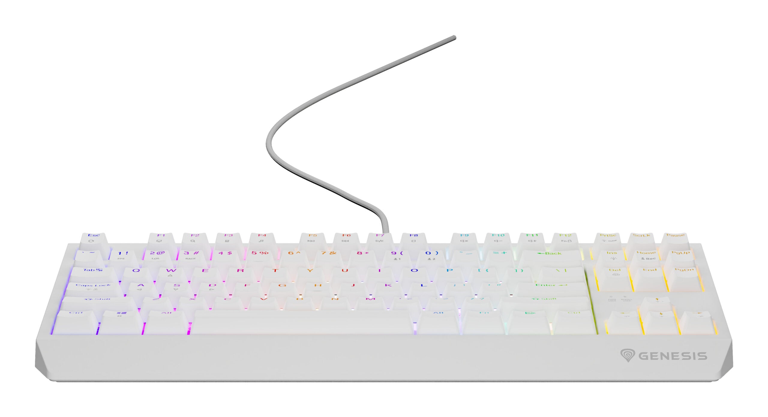 Tastatura Genesis Thor 230 TKL R alb "NKG-2078"