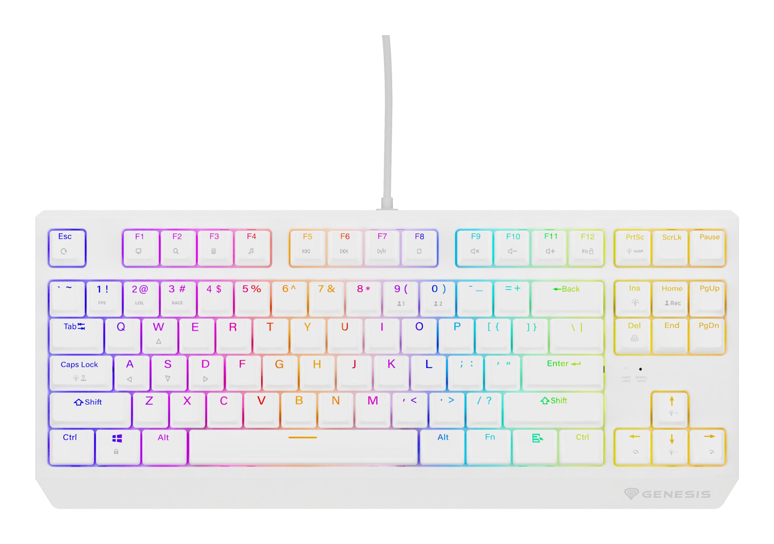 Tastatura Genesis Thor 230 TKL R alb "NKG-2078"