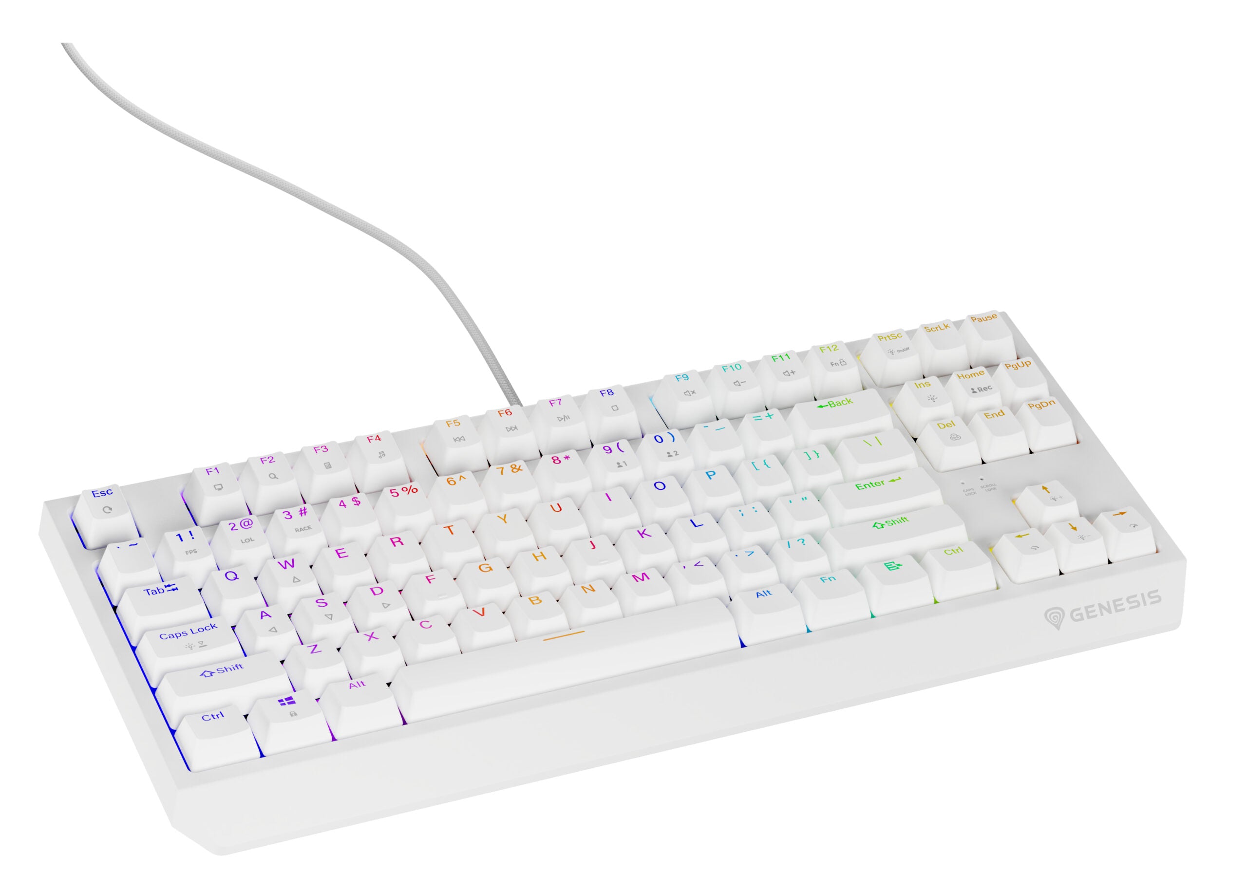 Tastatura Genesis Thor 230 TKL R alb "NKG-2078"
