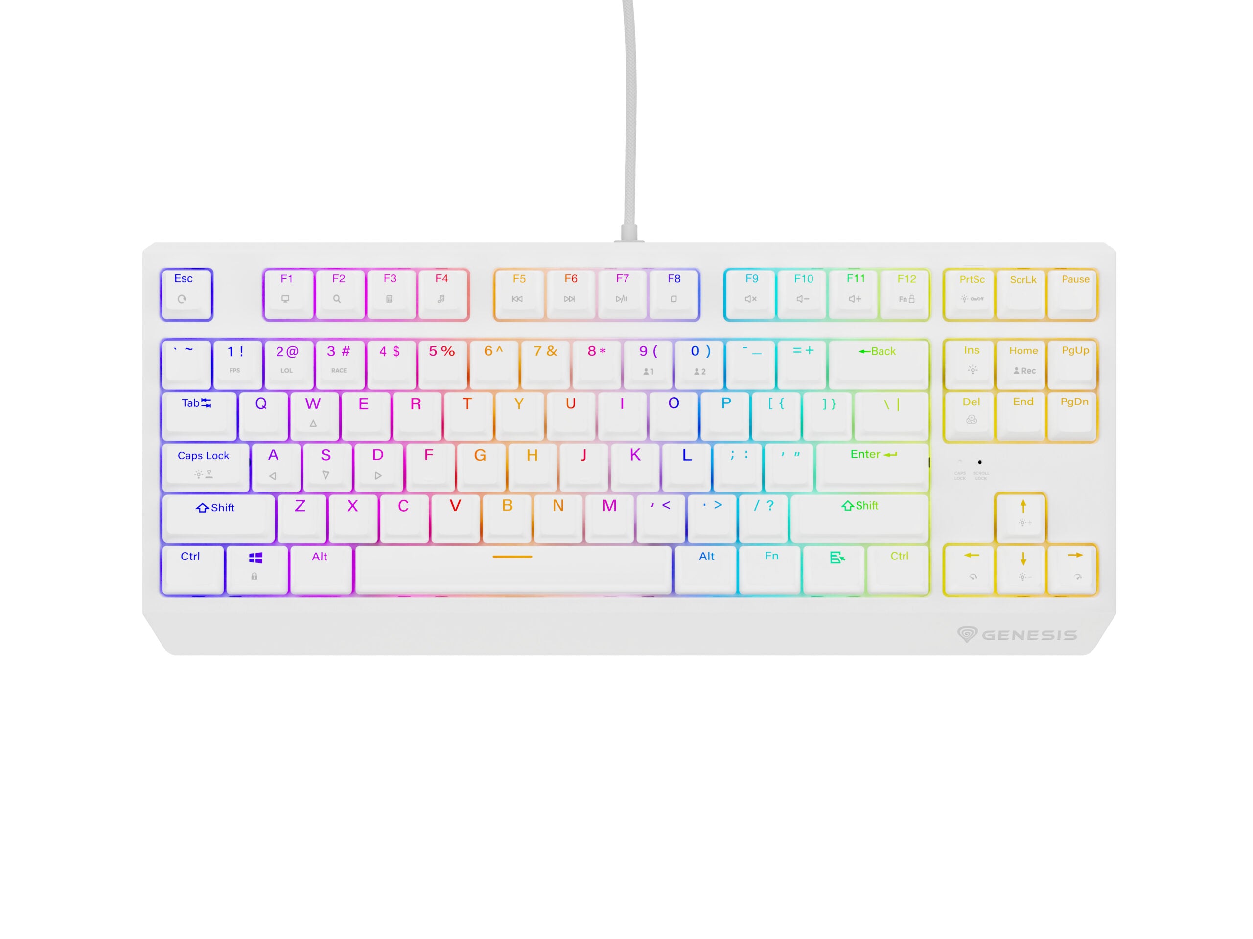 Tastatura Genesis Thor 230 TKL B alb "NKG-2080"