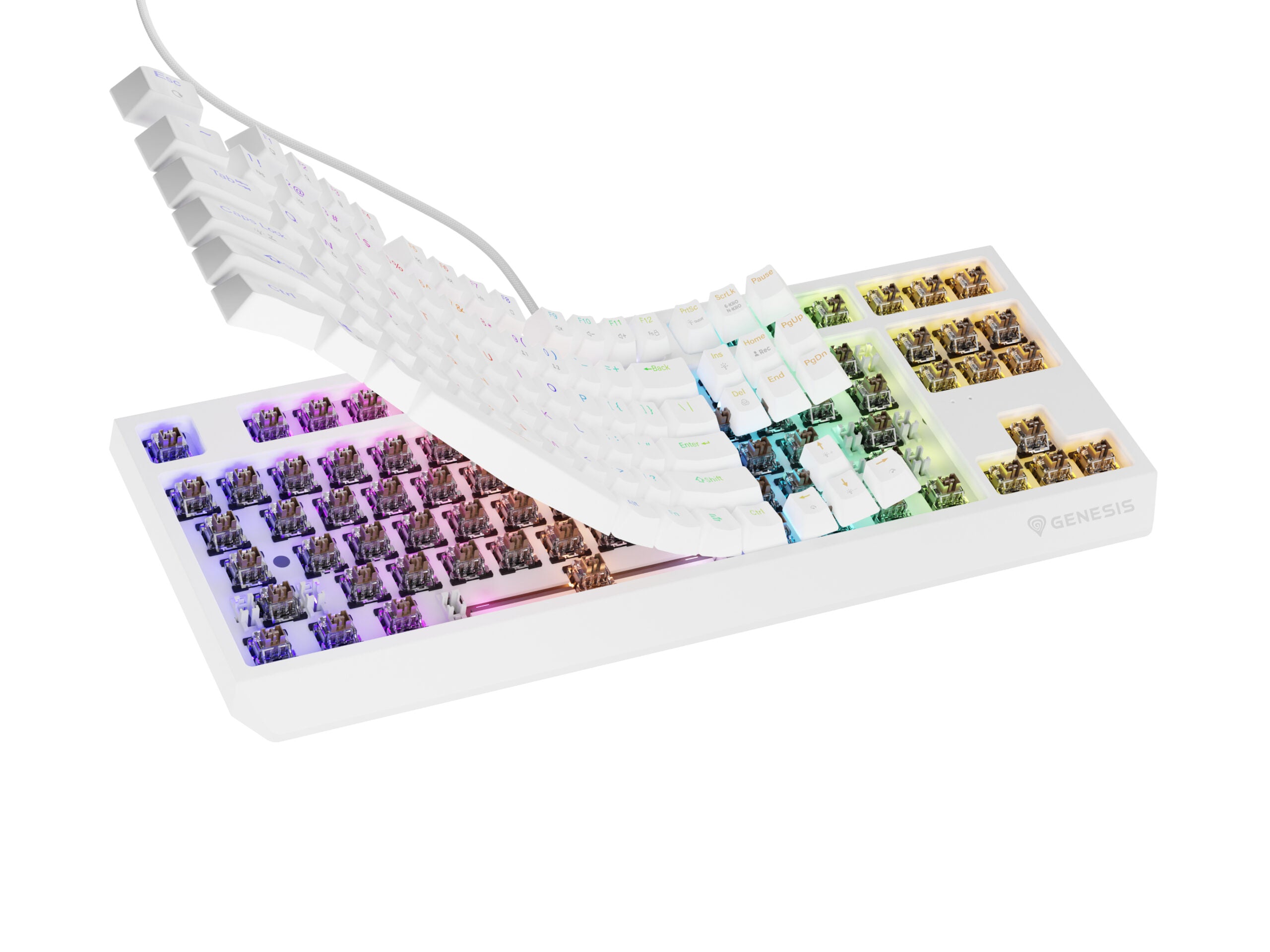 Tastatura Genesis Thor 230 TKL B alb "NKG-2080"