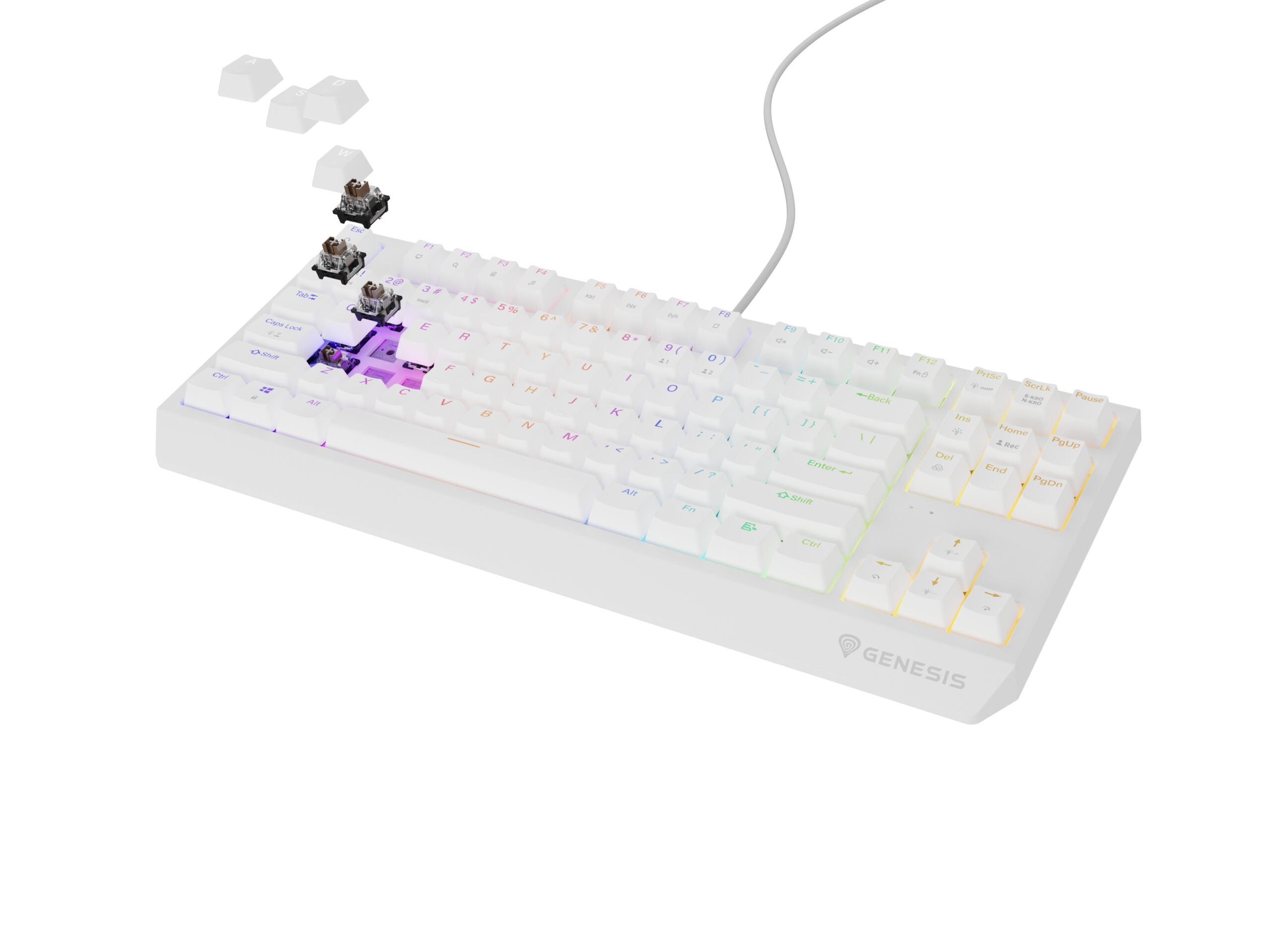 Tastatura Genesis Thor 230 TKL B alb "NKG-2080"