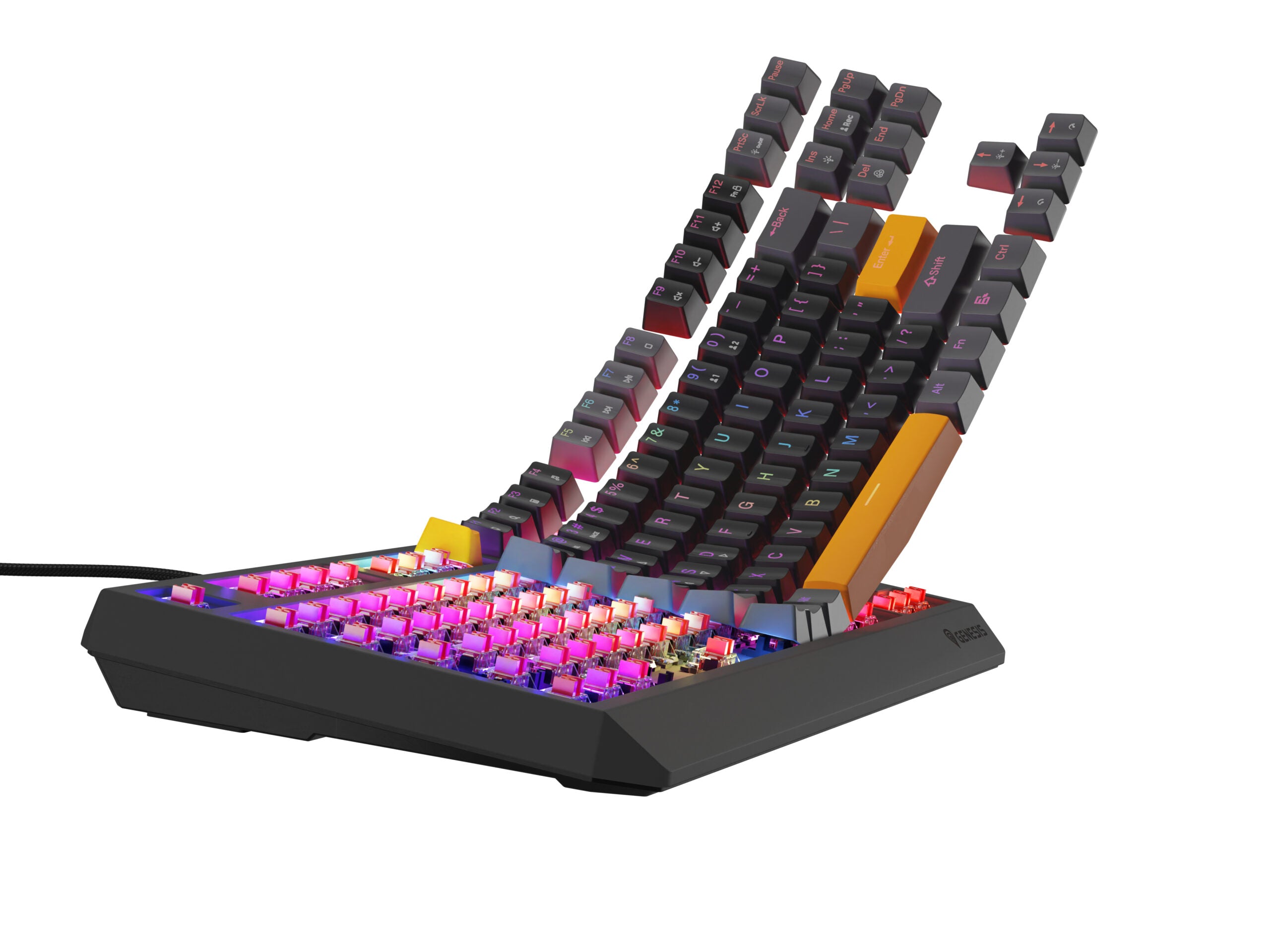 Tastatura Genesis Thor 230 TKL Anchor Gray Positive RGB Outemu Red "NKG-2081"