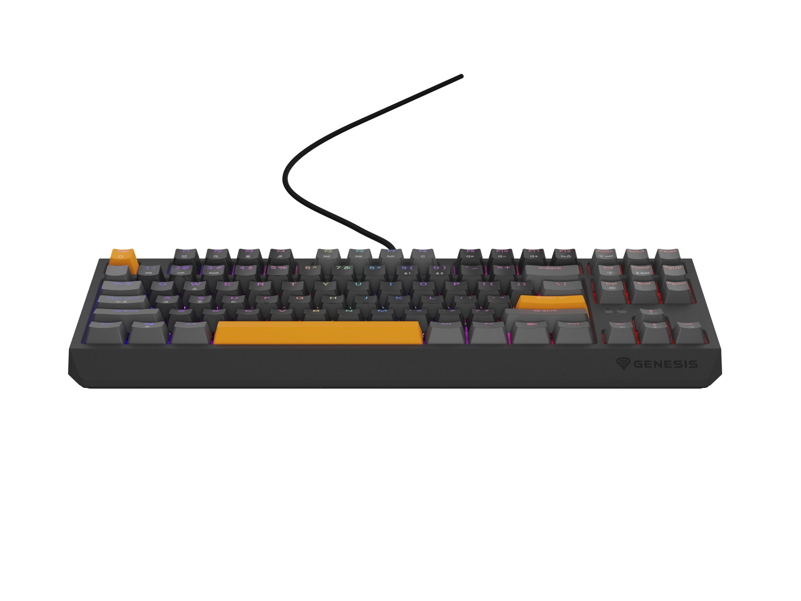 Tastatura Genesis Thor 230 TKL Anchor Gray Positive RGB Outemu Red "NKG-2081"