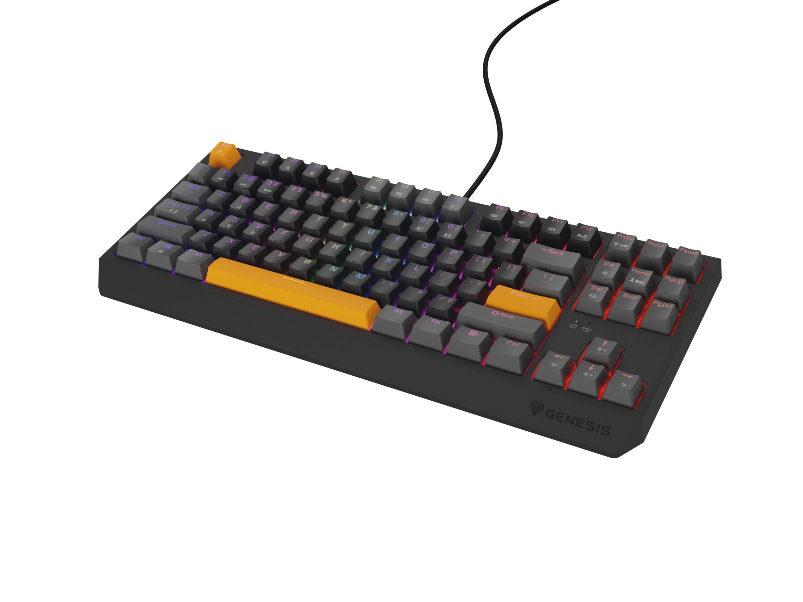 Tastatura Genesis Thor 230 TKL Anchor Gray Positive RGB Outemu Red "NKG-2081"