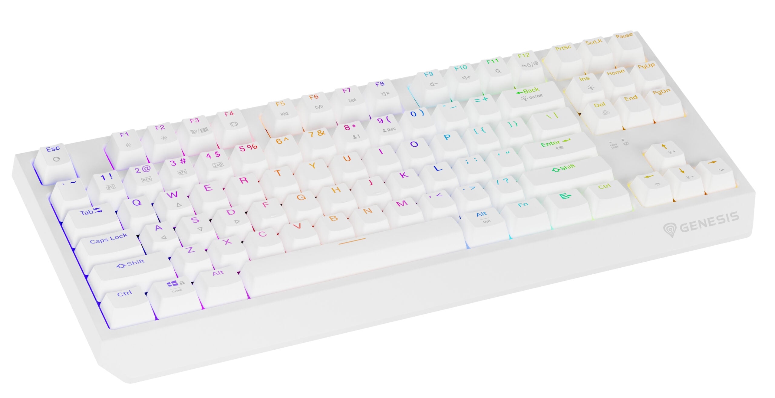 Tastatura WS Genesis Thor 230 TKL R alb "NKG-2165"