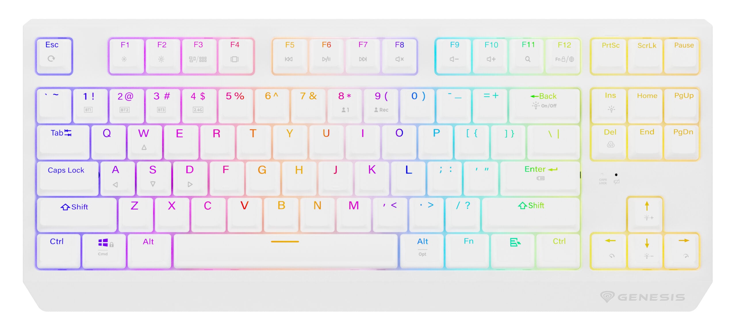 Tastatura WS Genesis Thor 230 TKL R alb "NKG-2165"